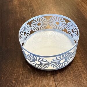 Gold Canyon White Daisy Candle Holder New in Box